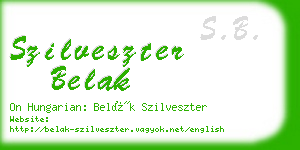 szilveszter belak business card